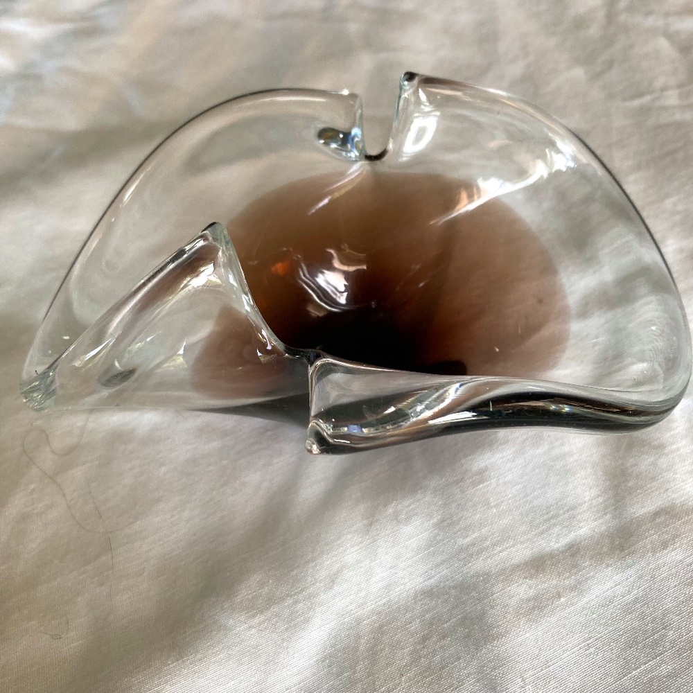 Small Blown Glass Trinket Dish